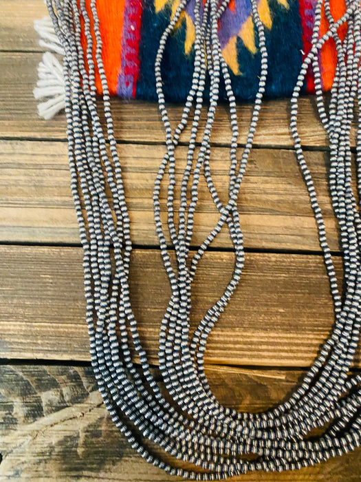 Navajo Sterling Silver Pearl 3mm Beaded Necklace 60” - Culture Kraze Marketplace.com