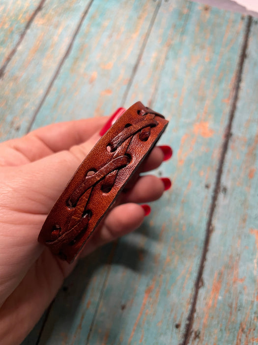 Handmade Brown Leather Bracelet