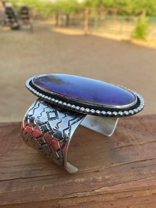 Jennifer Garcia Sterling Silver & Charoite Cuff Bracelet