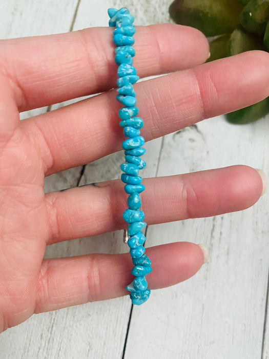 Navajo Turquoise & Sterling Silver Beaded Bracelet