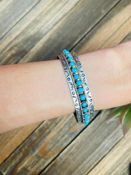 Navajo Turquoise & Sterling Silver Cuff Bracelet