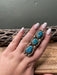 Navajo Turquoise And Sterling Silver Statement Ring Sz 8.5 - Culture Kraze Marketplace.com