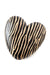 Kenyan Jacaranda Wood Zebra Print Heart - Culture Kraze Marketplace.com