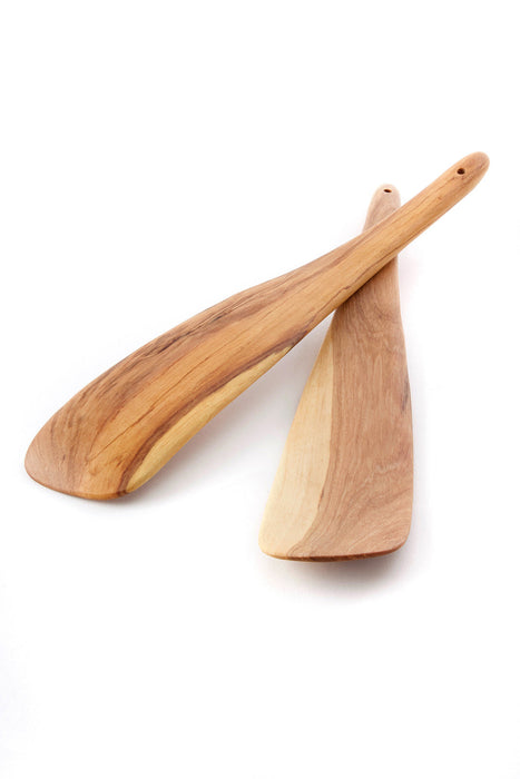 Kenya Wild Olive Wood Kafi Paddle Salad Servers - Culture Kraze Marketplace.com