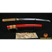 Lion Koshiare Damascus Steel Oil Quenched Full Tang Blade Japanese Samurai Sword WAKIZASHI - Culture Kraze Marketplace.com