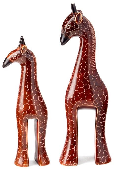 Kenyan Soapstone Stately Giraffe Sculptures - Culture Kraze Marketplace.com