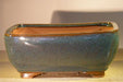 Blue / Green Ceramic Bonsai Pot - Rectangle  Professional Series  10" x 8" x 4" - Culture Kraze Marketplace.com