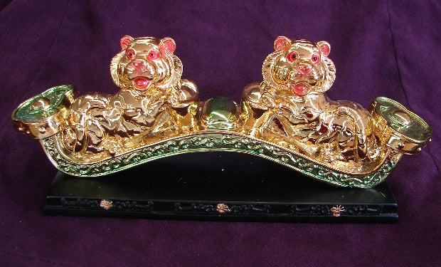 Double Golden Tiger on Ru Yi - Culture Kraze Marketplace.com