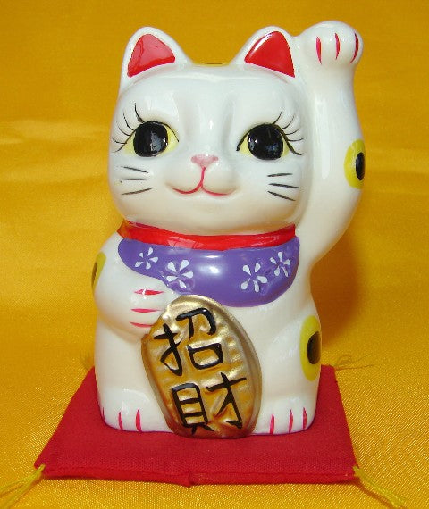 Lucky Cat with Left Hand Up - Culture Kraze Marketplace.com