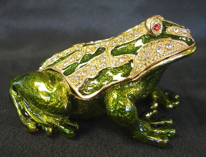 Bejeweled Metal Money Frog - Culture Kraze Marketplace.com