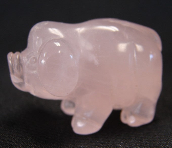 Rose Quartz Pig Statue - Culture Kraze Marketplace.com