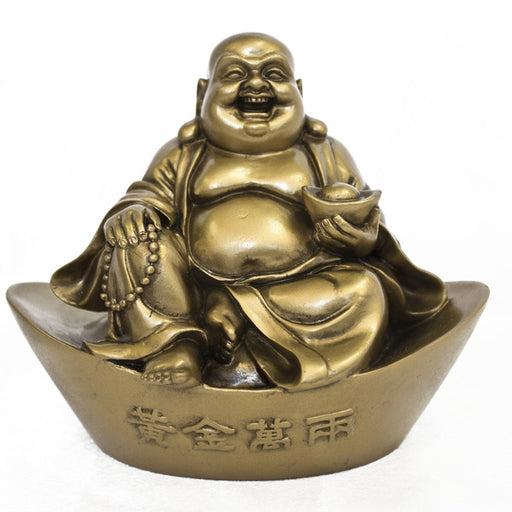 Golden Buddha Statue on Big Ingot - Culture Kraze Marketplace.com