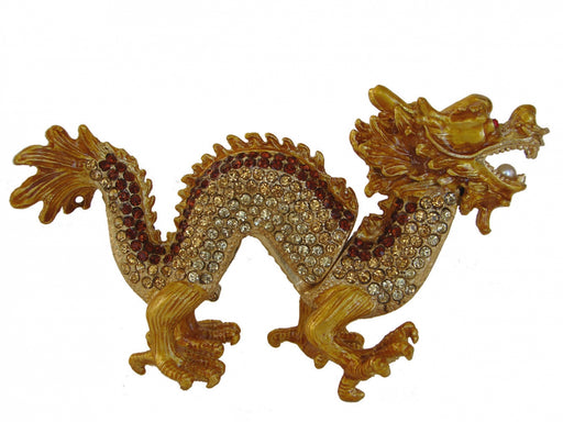 Bejeweled Golden Dragon Statue - Culture Kraze Marketplace.com