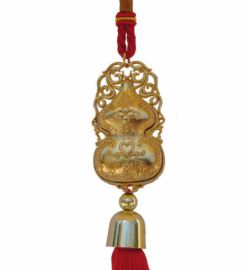 Golden Metal Feng Shui Wu Lou Charm - Culture Kraze Marketplace.com