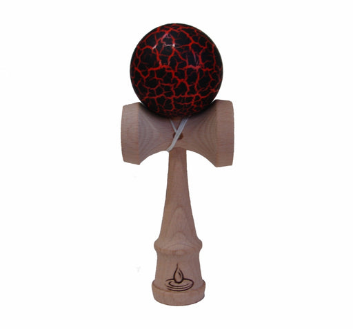 Red/Black Crackle Kendama - Culture Kraze Marketplace.com