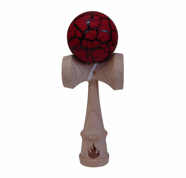 Black/Red Crackle Kendama - Culture Kraze Marketplace.com