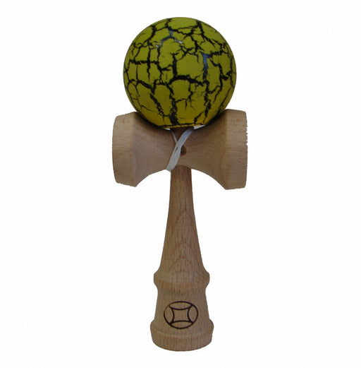 Black/Yellow Crackle Kendama - Culture Kraze Marketplace.com