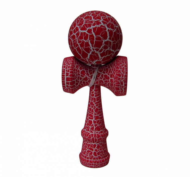 Full Print White/Red Crackle Kendama - Culture Kraze Marketplace.com