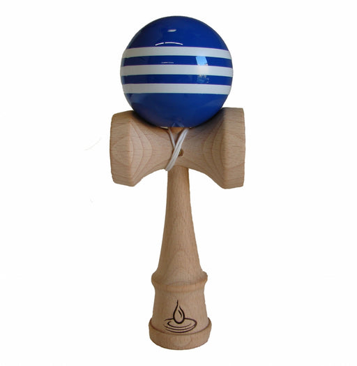 Triple Blue/White Stripe Kendama - Culture Kraze Marketplace.com