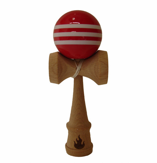 Triple Red/White Stripe Kendama - Culture Kraze Marketplace.com