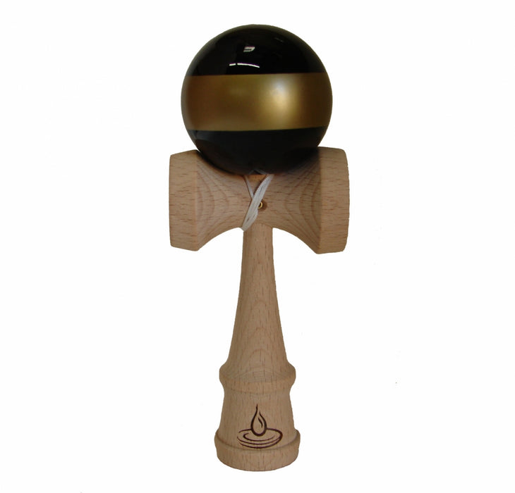 Black/Gold Stripe Kendama - Culture Kraze Marketplace.com