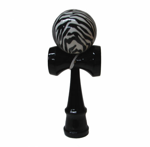 Zebra Kendama with Black Handle - Culture Kraze Marketplace.com