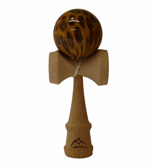 Brown/Yellow Leopard Kendama - Culture Kraze Marketplace.com