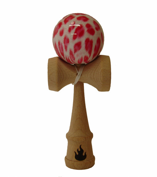 Red/White Leopard Kendama - Culture Kraze Marketplace.com