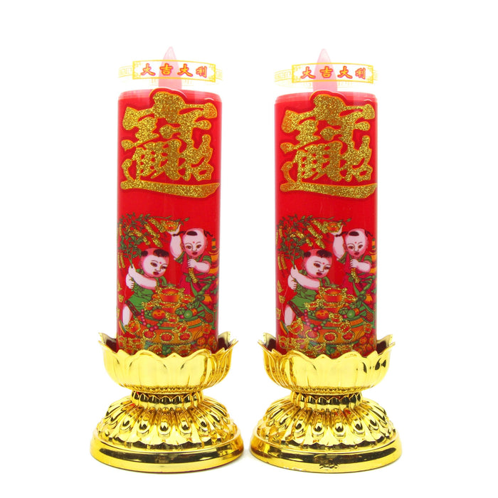 Pair of Auspicious Candles - Culture Kraze Marketplace.com