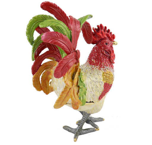 Big Bejeweled Cloisonne Rooster Statue - Culture Kraze Marketplace.com