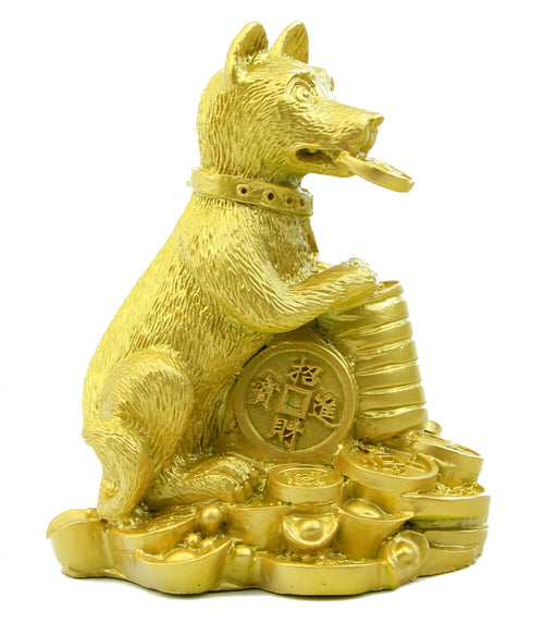 Chinese Golden Dog Statue - Culture Kraze Marketplace.com