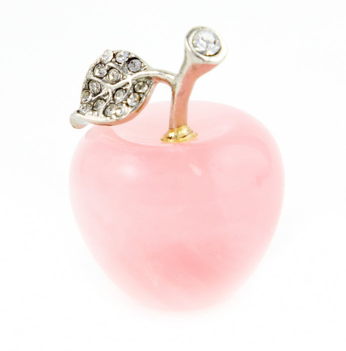 Rose Quartz Apple with Leaf - Culture Kraze Marketplace.com