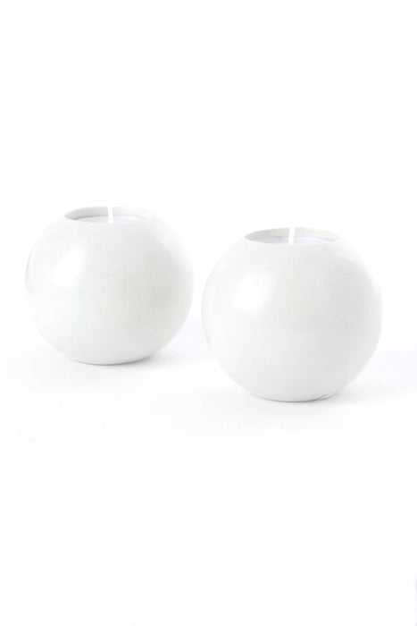 Set of 2 Natural Soapstone Globe Tea Light Candle Holders - Culture Kraze Marketplace.com