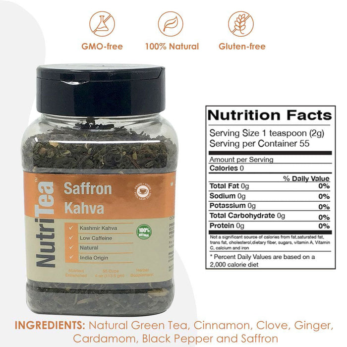 NUTRITEA Natural Saffron Kahwa Chai Full Leaf Tea-2