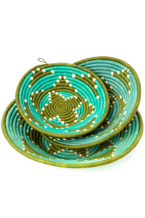 Ugandan Lake Wamala Raffia Coil Baskets - Culture Kraze Marketplace.com