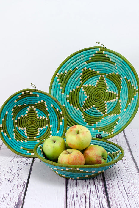 Ugandan Lake Wamala Raffia Coil Baskets - Culture Kraze Marketplace.com